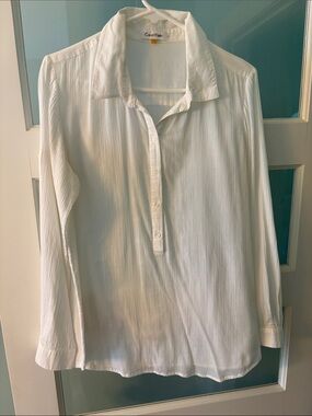 Calvin Klein Women’s White Long Sleeve Blouse size Large